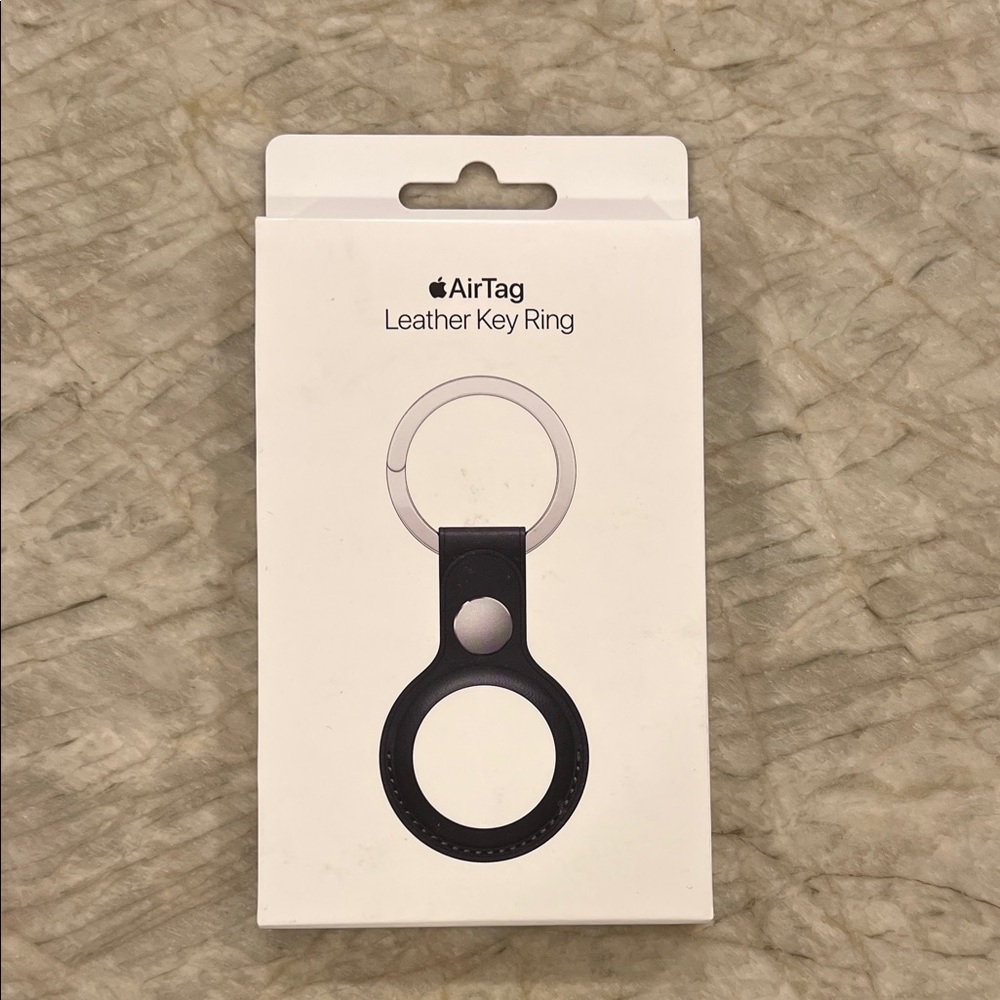 Apple AirTag Leather Key Ring - Midnight
